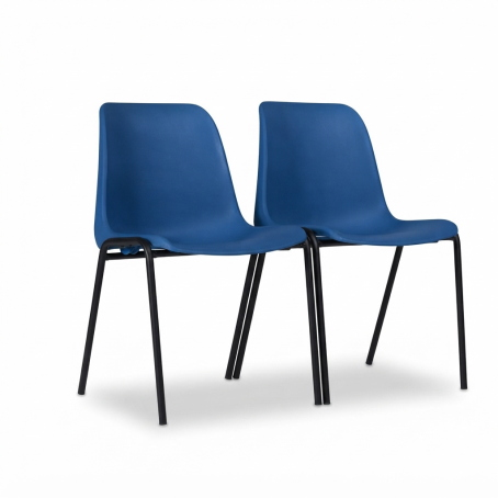 Sedia Ignif. Agganc. Tubo Ø 18 mm vern. Nero / cm. L.49xP.54xH79 (CAM) – Blu Segn.