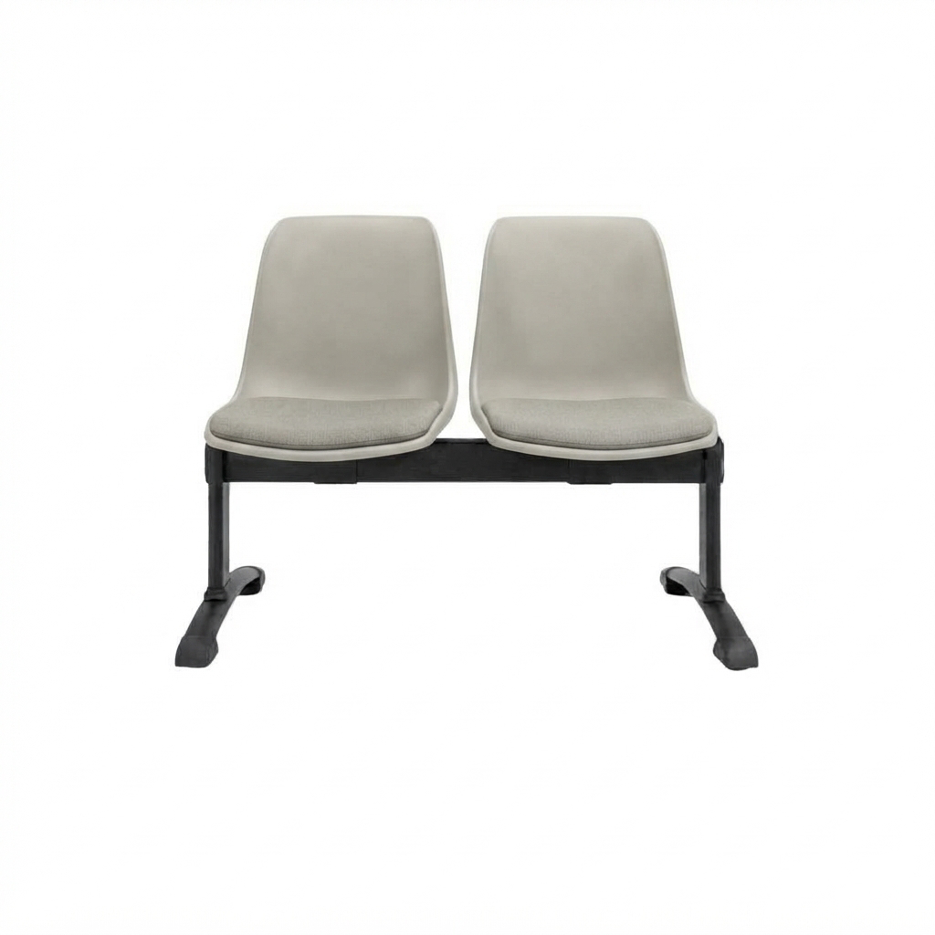 Panca  a 2 posti seduta imbottita Ignif.  CAT.1 / cm. L.93,7xP.60xH.84 (CAM) – Grigio Seta